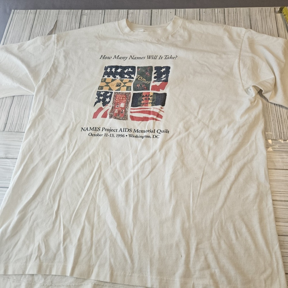 Vintage Banana Republic‎ Shirt Mens Large How Many Names Will It Take 1996 White